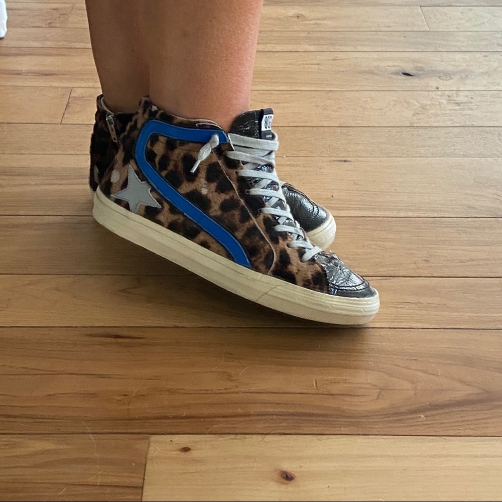 Sz 40 Golden Goose Deluxe Brand Slides in leopard